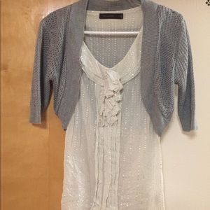 Gray Crop Sweater and Tank